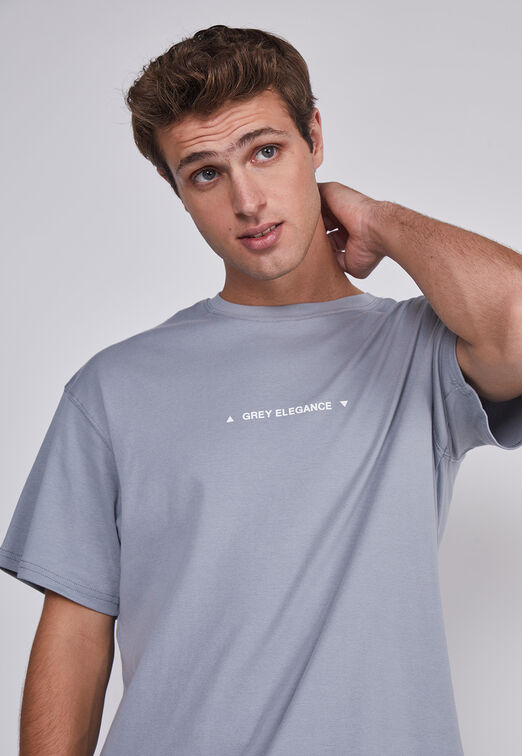 Polera Hombre Basica Gris Sioux
